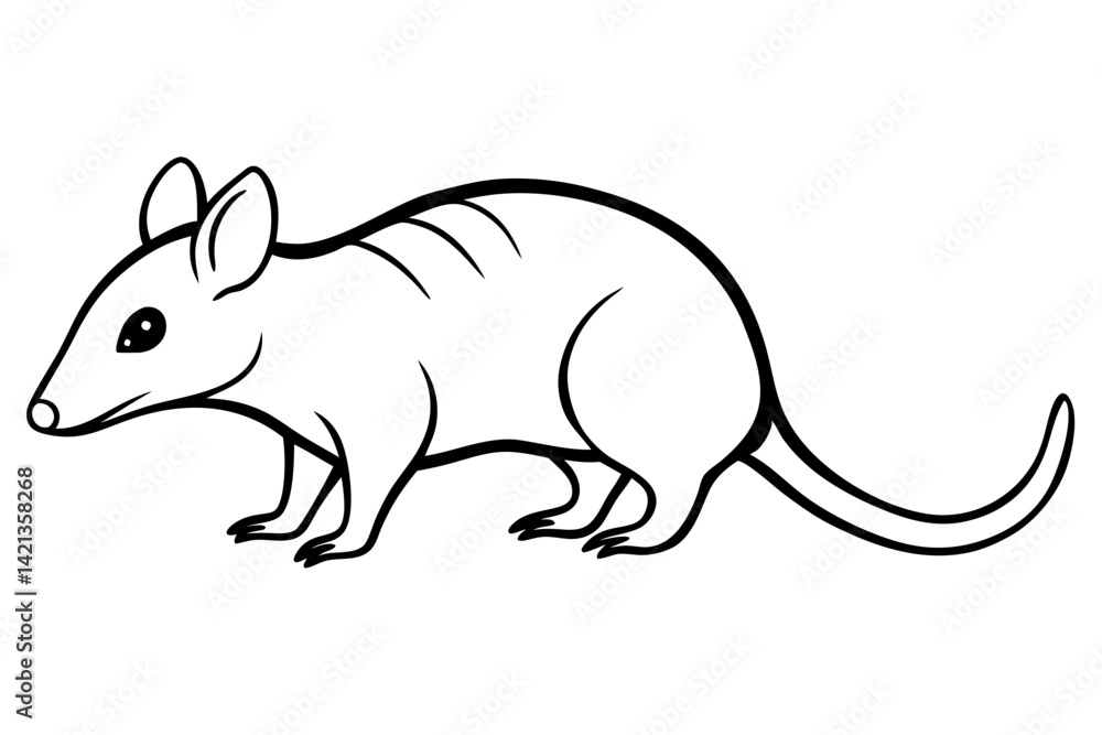 shrew line art shrew line art