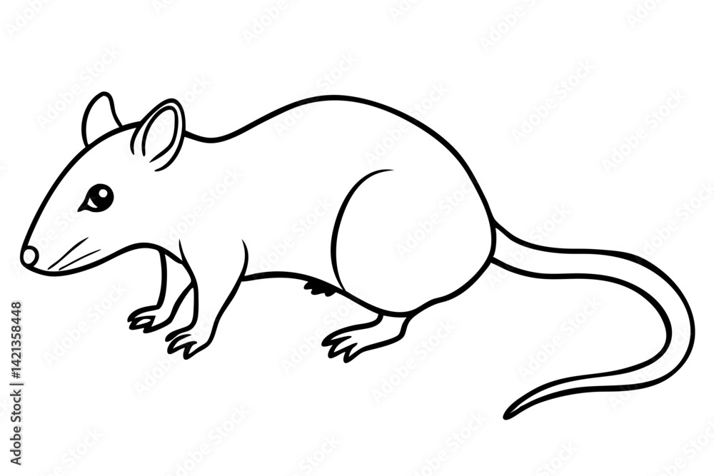 shrew line art shrew line art