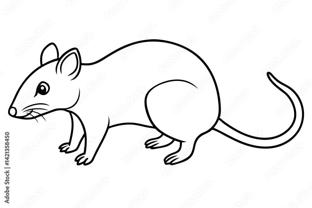 shrew line art shrew line art