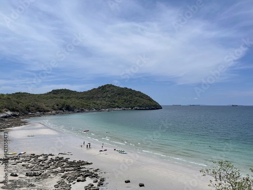 beach and sea , Koh sichang Thailand หาดถ้ำพัง