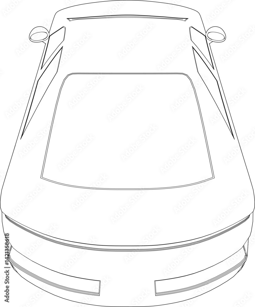 Fototapeta premium 3D illustration of vehicle model