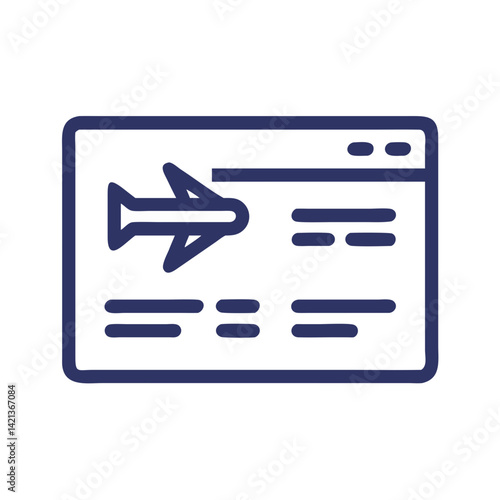 Dotted Route Icon Representing GPS Navigation and Directional Path