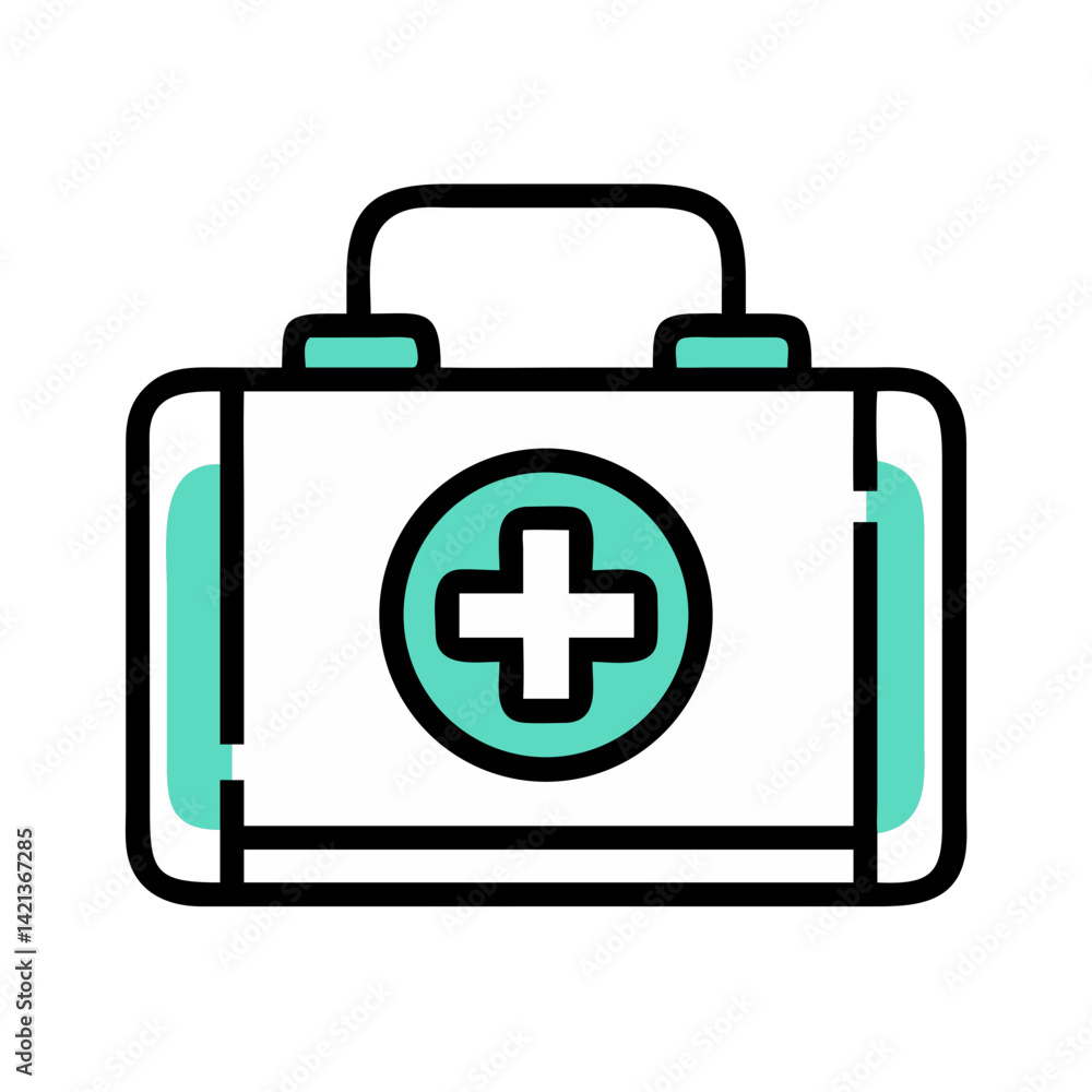 First Aid Kit Icon Representing Emergency Medical Care and Health Assistance First Aid Kit Icon Representing Emergency Medical Care and Health Assistance