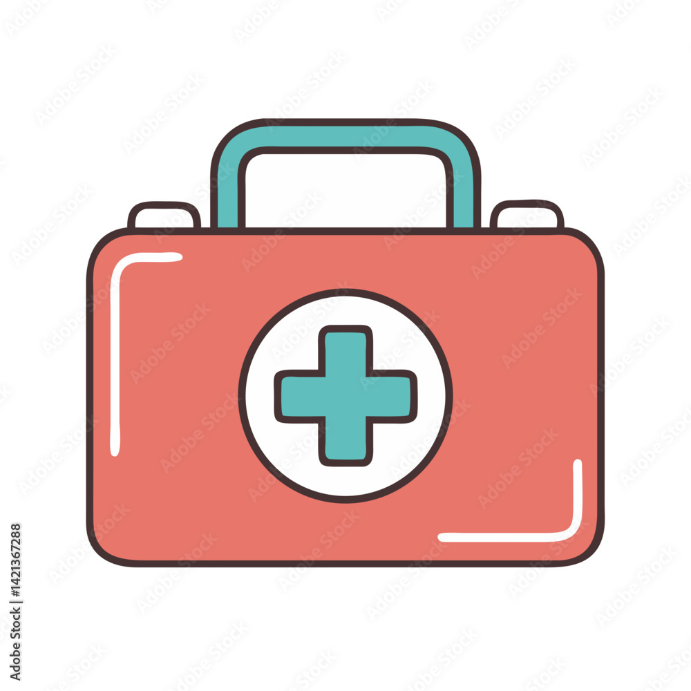 First Aid Kit Icon Representing Emergency Medical Care and Health Assistance First Aid Kit Icon Representing Emergency Medical Care and Health Assistance