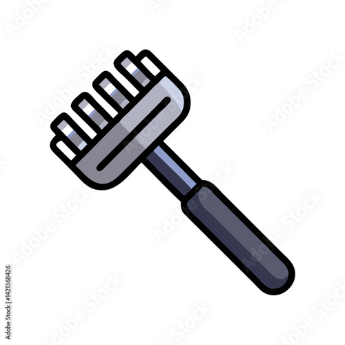 Meat Tenderizer Icon Representing Meat Softening Tool and Kitchen Preparation