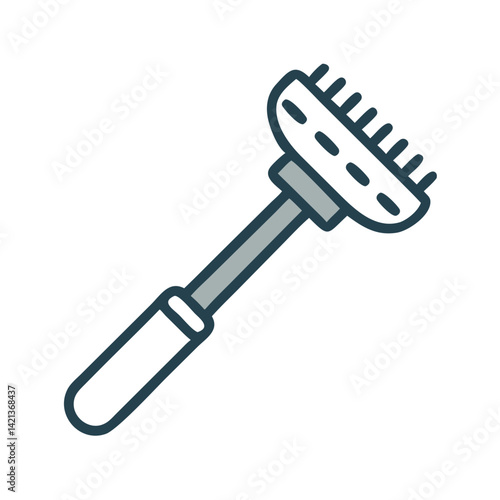 Meat Tenderizer Icon Representing Meat Softening Tool and Kitchen Preparation