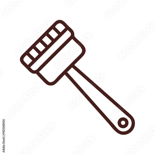 Meat Tenderizer Icon Representing Meat Softening Tool and Kitchen Preparation