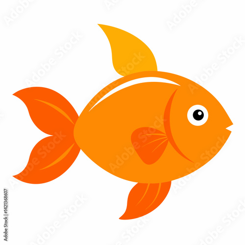 goldfish on white background