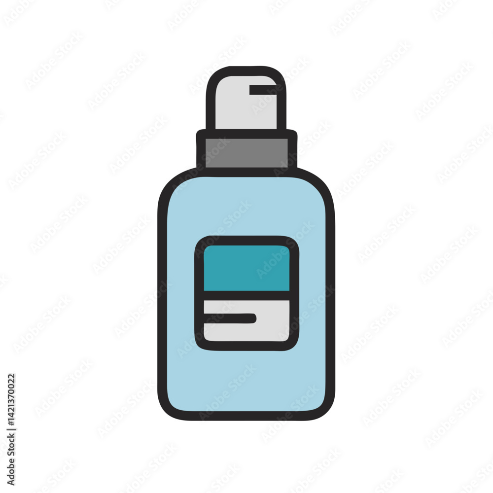 Travel Bottle Icon Representing Portable Toiletries and Compact Hygiene Container Travel Bottle Icon Representing Portable Toiletries and Compact Hygiene Container