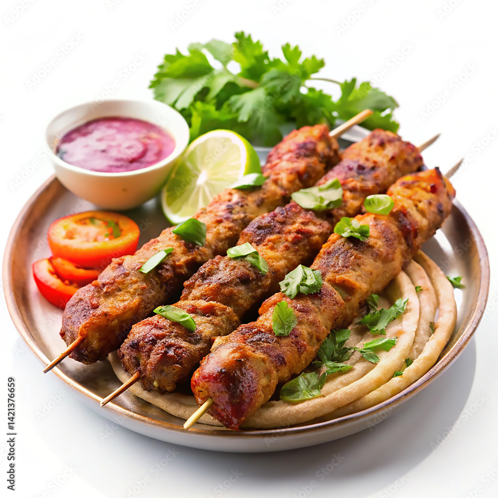 Delicious Grilled Chicken Tikka Skewers with Cilantro and Lime Delicious Grilled Chicken Tikka Skewers with Cilantro and Lime