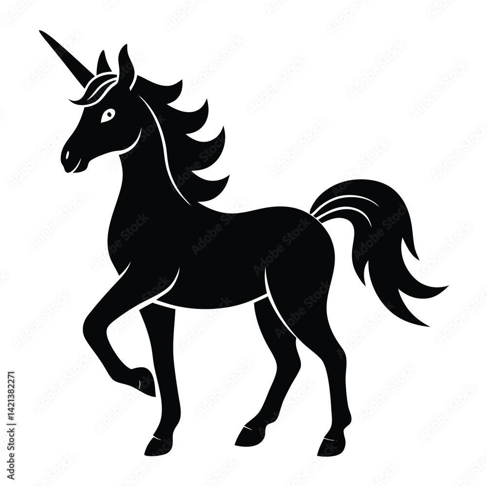 artistic unicorn silhouette vector design artistic unicorn silhouette vector design