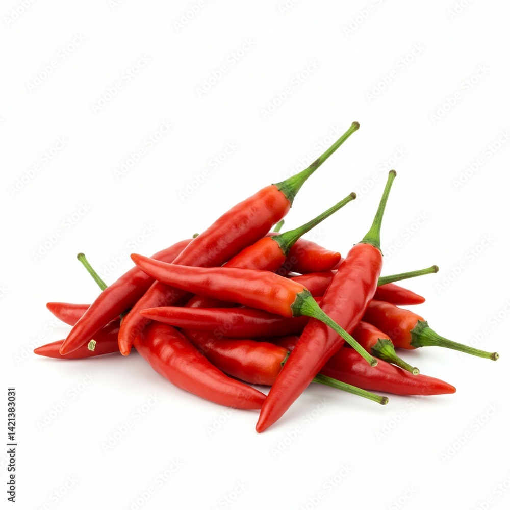 Close-up of a vibrant pile of red chili peppers. Close-up of a vibrant pile of red chili peppers.