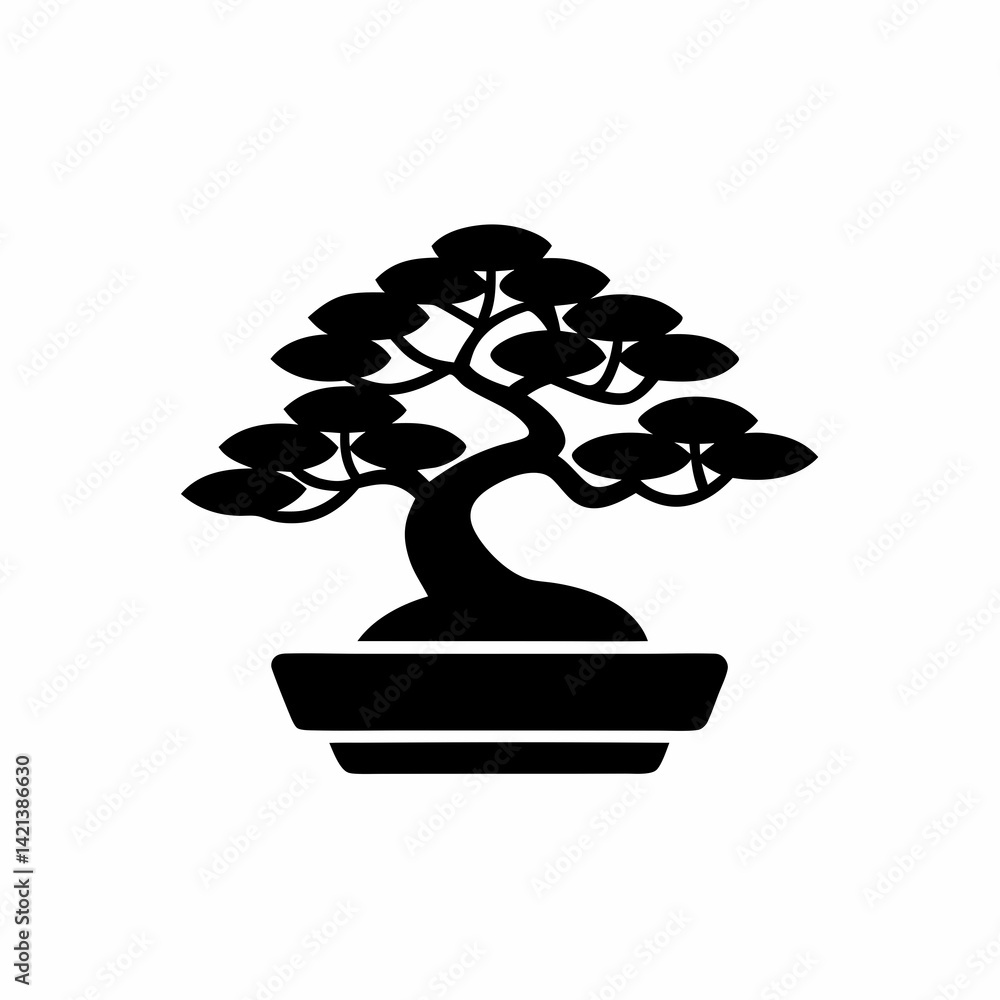 creative details bonsai tree icon Vector Illustration creative details bonsai tree icon Vector Illustration