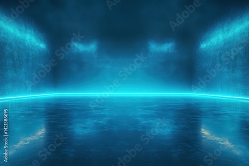 Wallpaper Mural Azure Neon Stage Torontodigital.ca