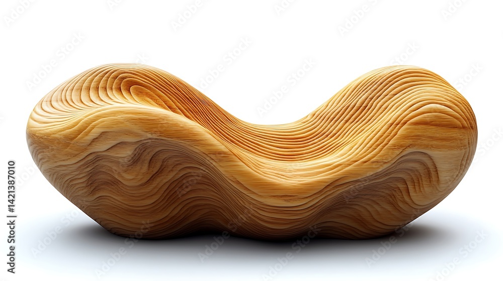 Wooden ocean waves with sunset carving high resolution photo Wooden ocean waves with sunset carving high resolution photo