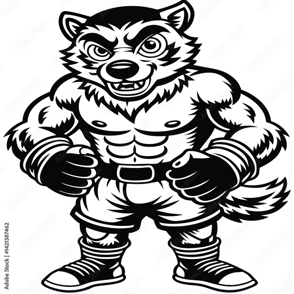 custom made wallpaper toronto digitalboxer dog standing pose vector