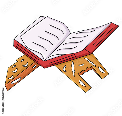 Cute cartoon hand drawn vector religious book clipart.