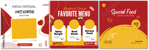 Enticing Food Menu Templates for Social Media Promotion and Marketing