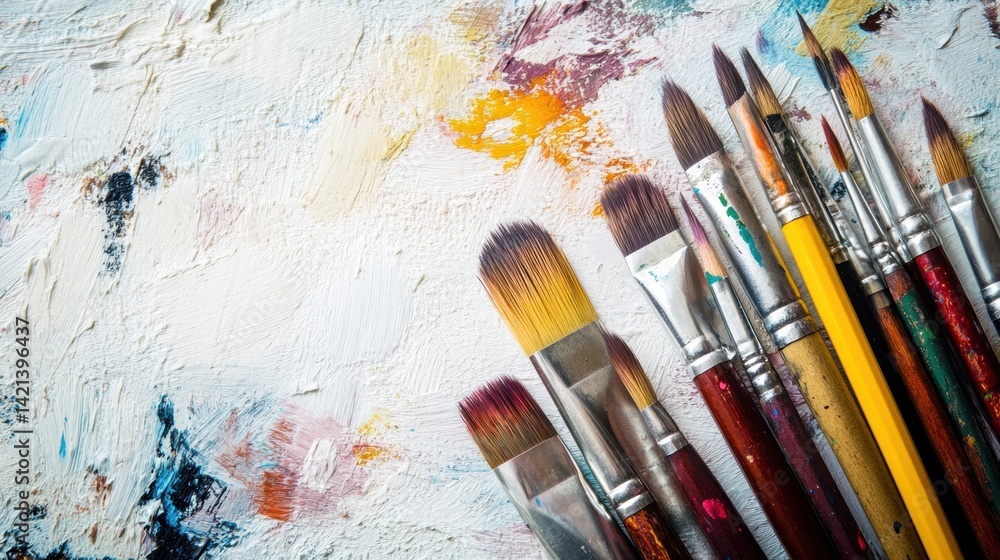 Fototapeta premium brushes and paints