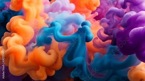 Colorful Ink in Water - Vibrant Abstract Paint Explosion