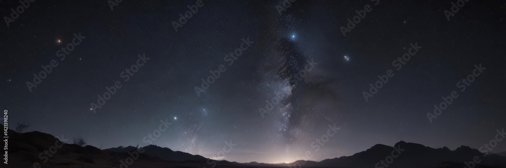 Intensely dark sky, countless twinkling stars, distant nebula , dark matter, pattern Intensely dark sky, countless twinkling stars, distant nebula , dark matter, pattern