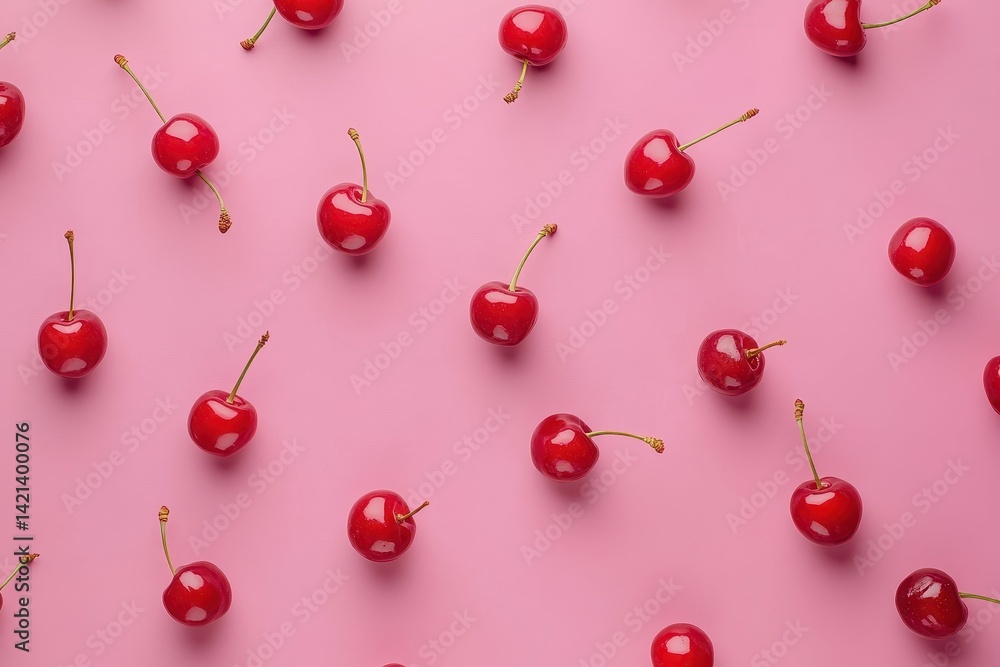 high definition picture of arrangement of cherries top view high definition picture of arrangement of cherries top view