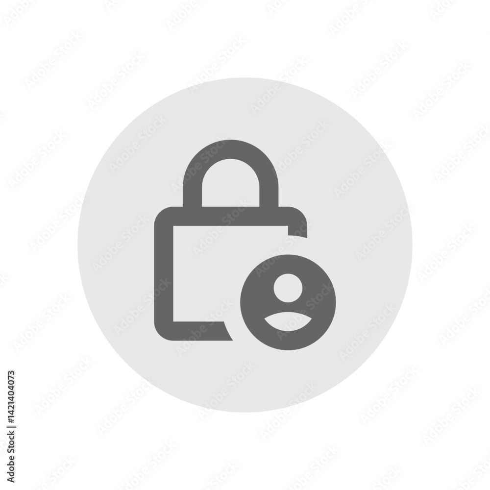 Lock Person Outlined Icon Lock Person Outlined Icon