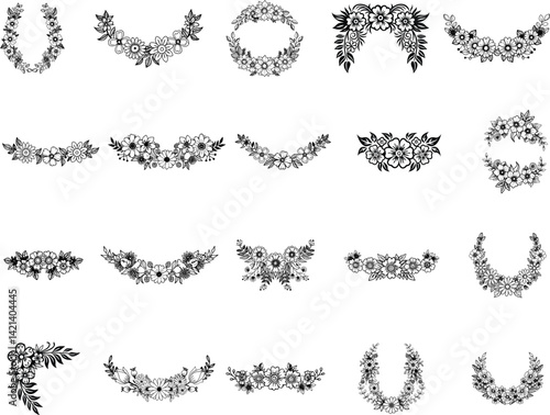 Flower Swag Svg