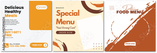 Appealing Food Menu Templates for Online Ordering and Promotion