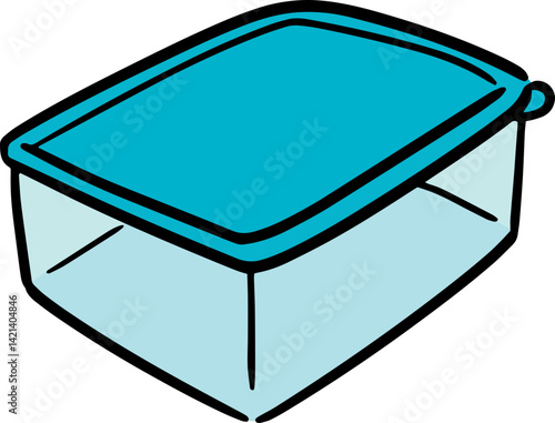 Illustration of plastic container
