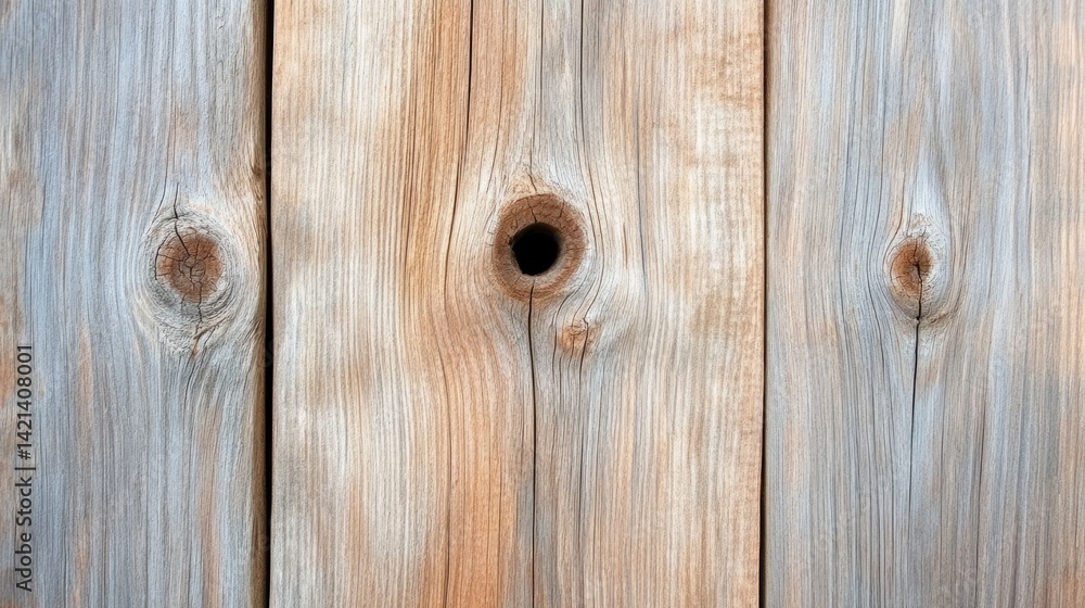 Naklejka premium Weathered Wooden Plank, Rustic Texture, Wall Background, Interior Design Concept