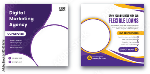 Digital Marketing Agency and Flexible Loan Options Promotion Design