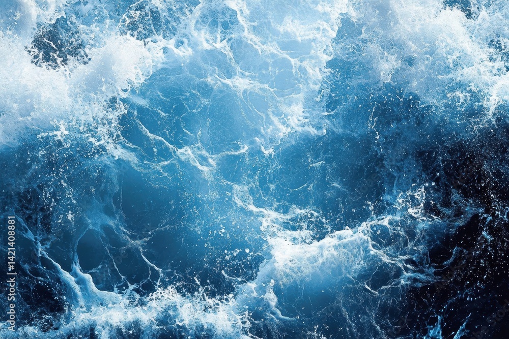 Turbulent ocean waves exhibit dynamic motion. Turbulent ocean waves exhibit dynamic motion.
