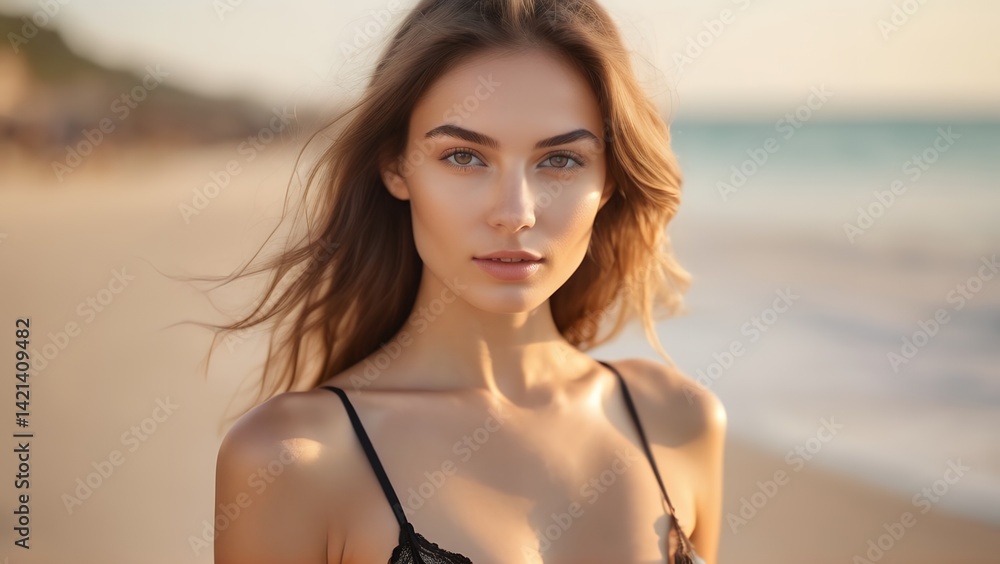 Portrait of beautiful mature woman with wind fluttering hair. Closeup face of healthy young woman Portrait of beautiful mature woman with wind fluttering hair. Closeup face of healthy young woman