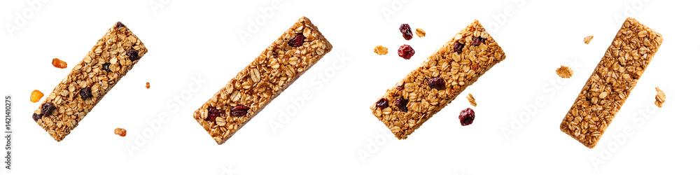 Granola bar breaking apart in mid-air Granola bar breaking apart in mid-air