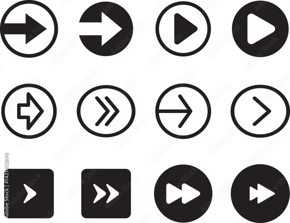 Set arrow icons. Collection different arrows sign. Set different cursor arrow direction symbols in flat style. Black arrows icons – stock vector Set arrow icons. Collection different arrows sign. Set different cursor arrow direction symbols in flat style. Black arrows icons – stock vector