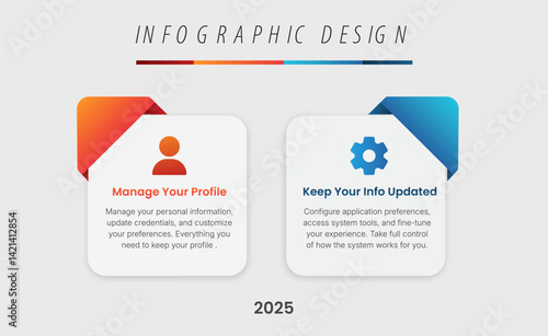 Modern Infographic Design Template for User Profile and Information Settings