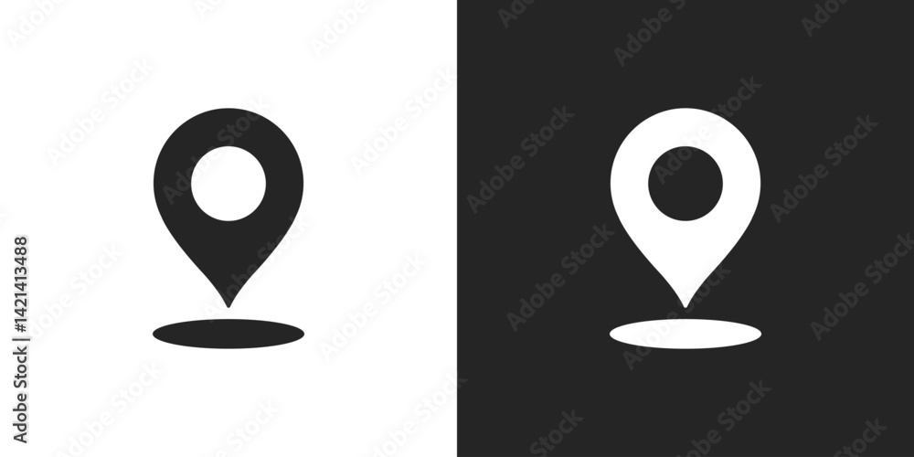 Location pin, GPS marker symbol for maps and navigation systems vector design Location pin, GPS marker symbol for maps and navigation systems vector design