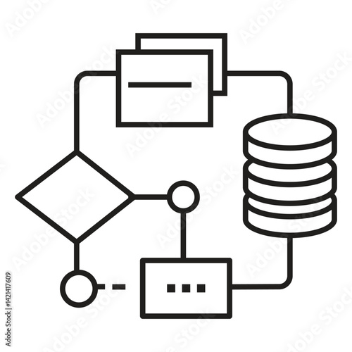 AI Data Cleaning and Preprocessing Concept vector Icon design