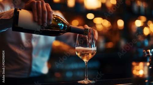 Pouring a Glass of Red Wine