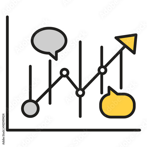 Statistical Analysis and Reporting vector Icon design