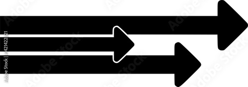 Merging arrows streamline process concept image. Clipart image isolated on white background.
