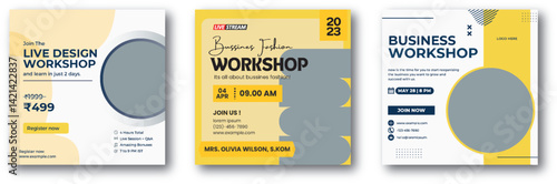 Creative Workshop Promotion Template Design for Business and Fashion Events