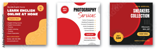 Modern Social Media Banner Set for Diverse Promotional Campaigns
