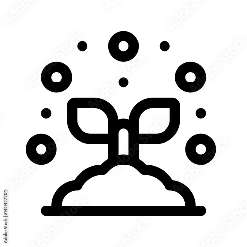Fertilizing Line Icon. Single icon, line vector icon