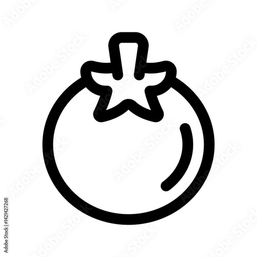 Tomato Line Icon. Single icon, line vector icon