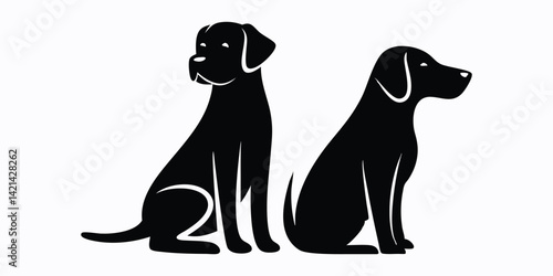 dog silhouette vector
