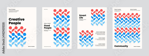 Postmodern vector illustrations with pattern background and set of abstract posters symbols, aesthetics style mosaic, useful for figures backgrounds texture, brochure concept and brand identity