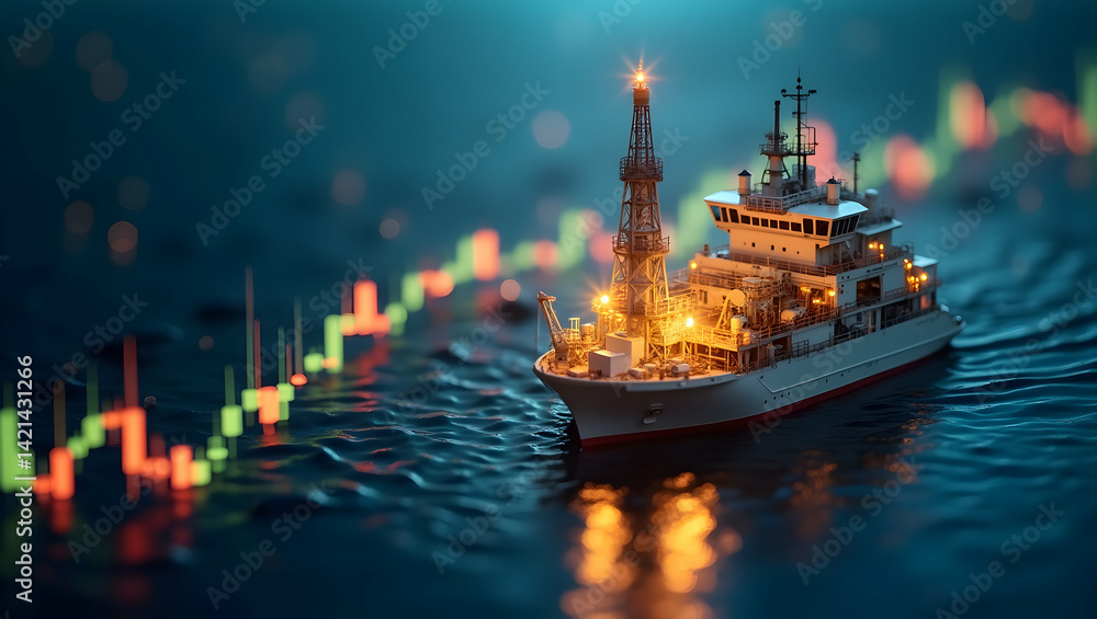 Obraz premium Comprehensive Analysis of Crude Oil Benchmarks: Global Pricing Indices & Market Metrics for Informed Energy Trading & Investment Strategies in Photo Stock Concept