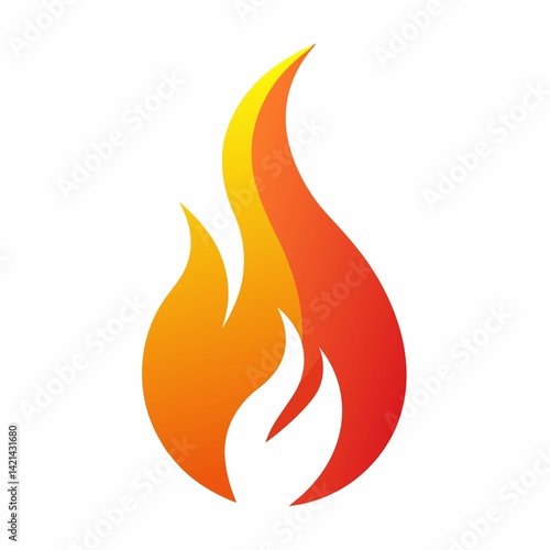 Obraz na płótnie vector illustration of a fire icon w salonie